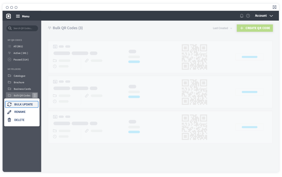 Wählen Sie Massen-Update und laden Sie eine neue CSV-Datei hoch