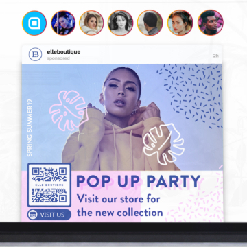 QR-Code-Idee für Einzelhändler in Social-Media-Beiträgen
