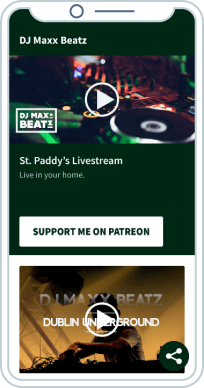 Die Mobil-optimierte Video-Landingpage von DJ Maxx Beatz.