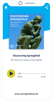 QR-Code-Landingpage mit einer MP3-Audioführung zur Geschichte einer Stadt.