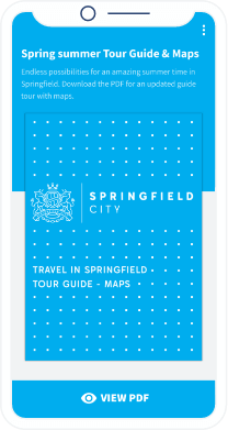 QR-Code-Landingpage mit einem Stadtführer zum Download im PDF-Format.