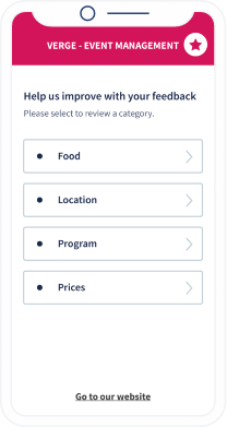 QR-Code-Landingpage mit Kontaktinformationen eines Eventmanagers und einem Button zum Speichern im Adressbuch.