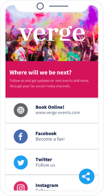 QR-Code-Landingpage mit einem Feedback-Formular, das Gäste einer Veranstaltung ausfüllen können.