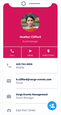 QR-Code-Landingpage mit allen Social-Media-Kanälen einer Eventmanagementagentur.