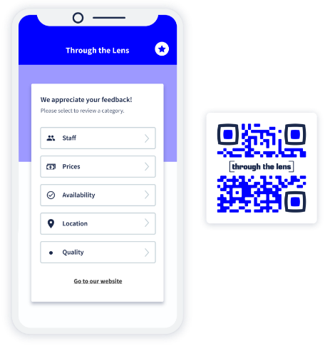 Beispiel-Landingpage für einen Feedback-QR Code