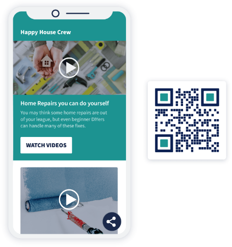 Beispiel-Landingpage für einen Video-QR Code